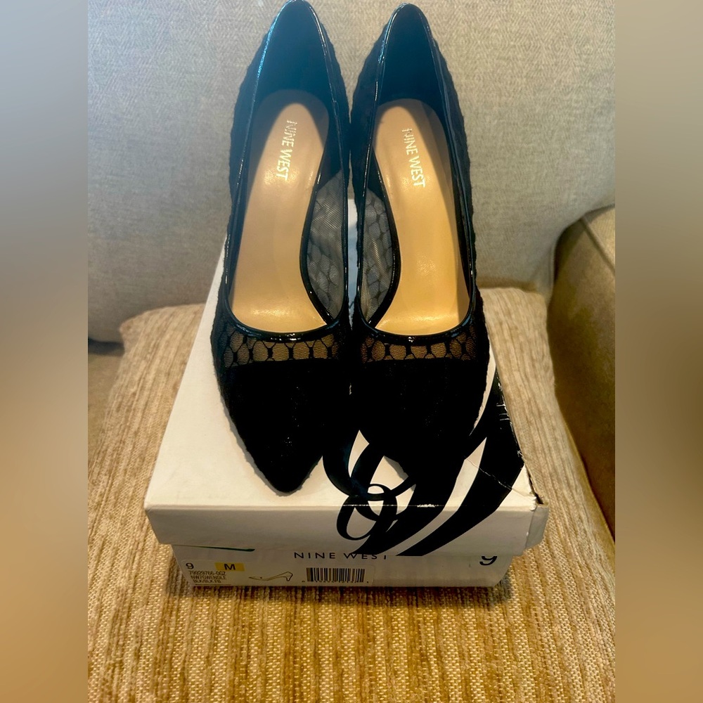 Nine West Black Classic Pointed-Toe Heels